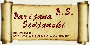Marijana Šiđanski vizit kartica